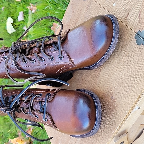 NWOB Frye Tyler lace-up boots size 5.5/6N - Picture 2 of 14